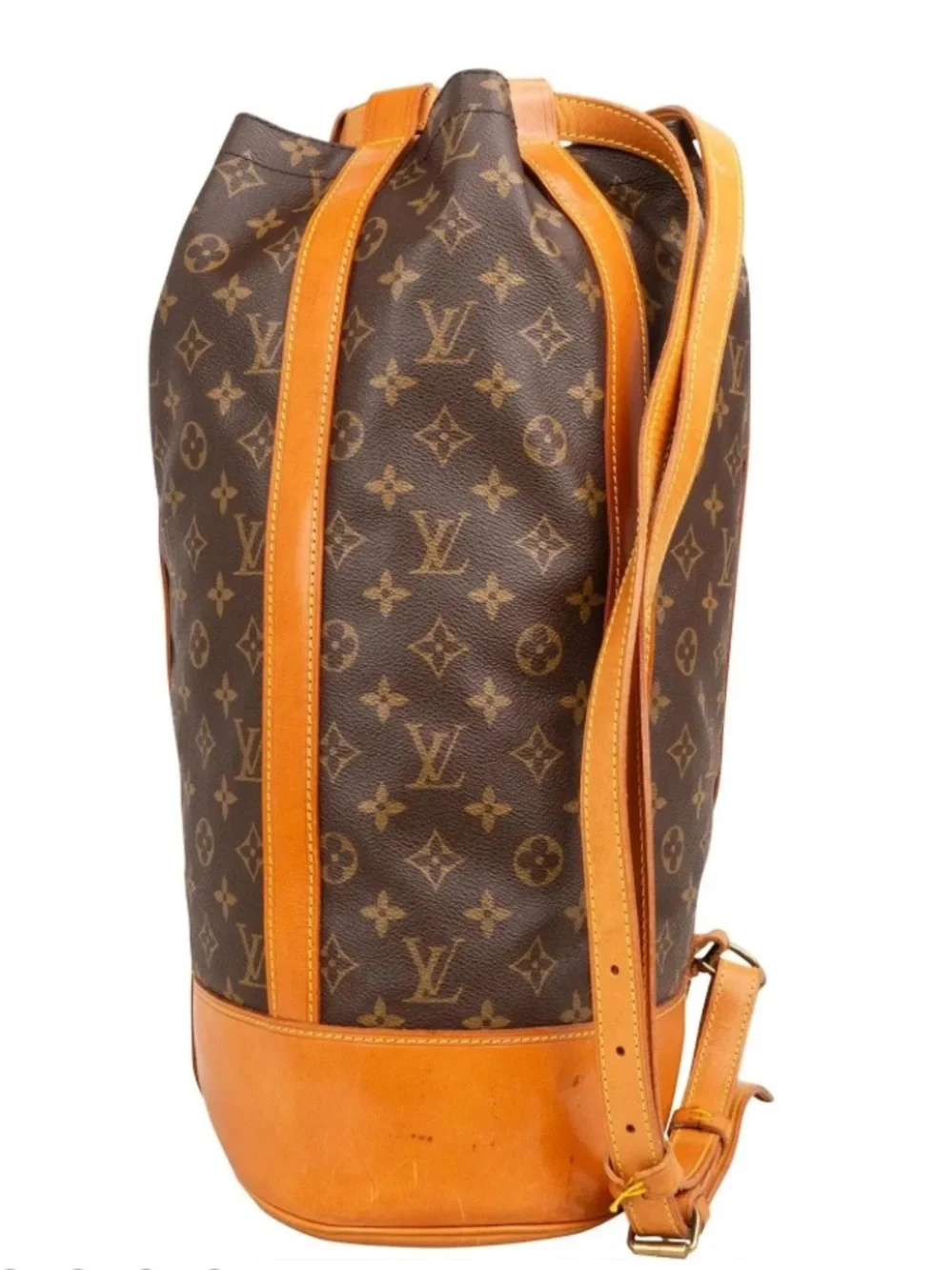 Louis Vuitton VINTAGE Brown Monogram Randonnee Leather Backpack